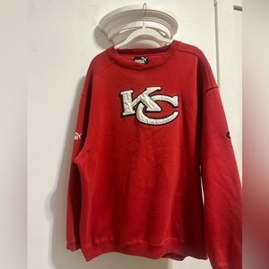 vintage kansas city chiefs crewneck size: large
